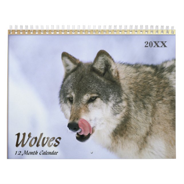 Mural Calendrier 2021 des loups de la faune (Protection)
