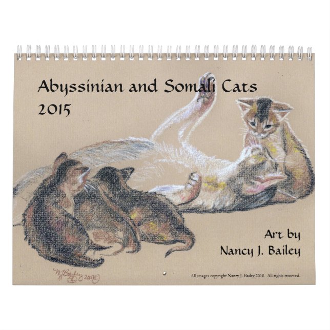 Mural Calendrier abyssinien et somalien des chats 2015 (Protection)