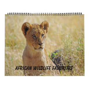 MURAL CALENDRIER AFRICAIN DE FAVORIS DE FAUNE
