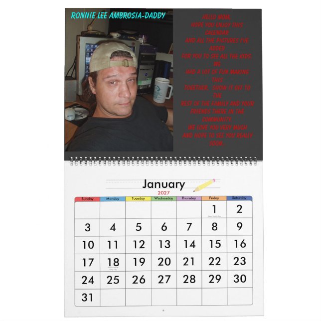Mural Calendrier Ambrosia (Jan 2027)