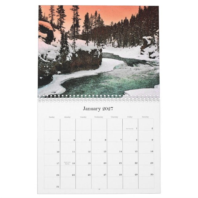 Mural Calendrier américain d'odyssée (Jan 2027)