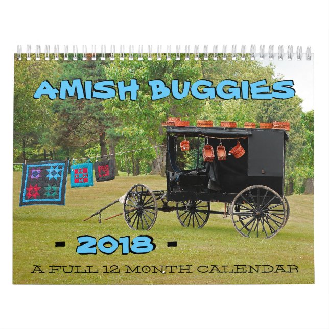 Mural Calendrier Amish Buggies 2018 (Protection)