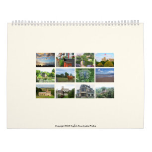 Mural Calendrier anglais des photos 2016 de campagne