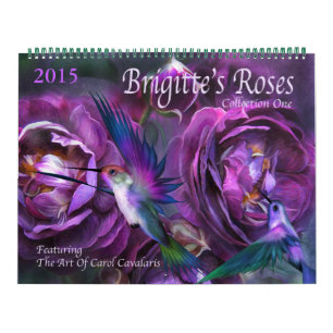 Mural Calendrier artistique Rose 2015 de Brigitte