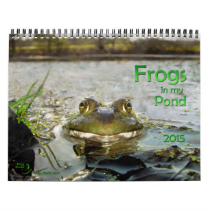 Mural Calendrier avec des grenouilles d'étang