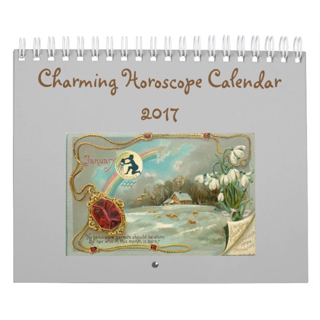 Mural Calendrier avec du charme d'astrologie (Protection)