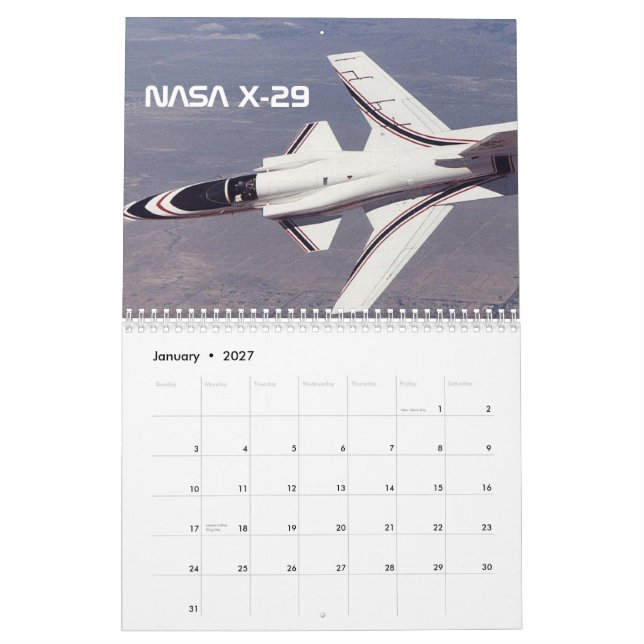 Mural Calendrier AVION 2013 - BONNE ANNÉE ! (Jan 2027)