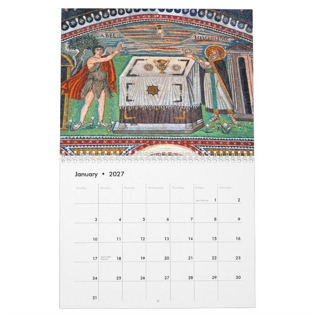 Mural Calendrier bizantin 2012 de mosaïque (Jan 2027)