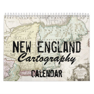 Mural Calendrier cartographique de la Nouvelle-Angleterr