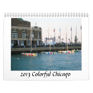 Mural Calendrier coloré de Chicago 2013