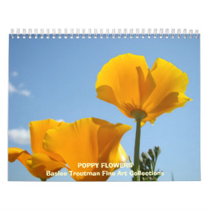 Mural CALENDRIER Coquelicots Calendrier COQUELICOT Fleur
