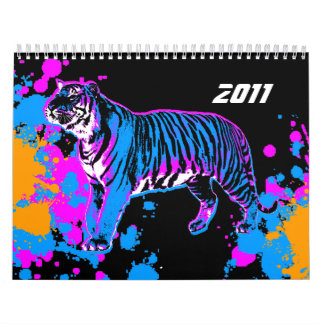 Mural Calendrier Corey Tiger 80s Retro Style 2011