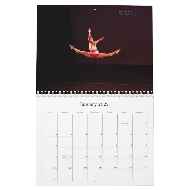 Mural Calendrier d'Alchemy Dance Company (Jan 2027)