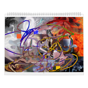 Mural CALENDRIER d'ART de 2017 abstractions de Digitals
