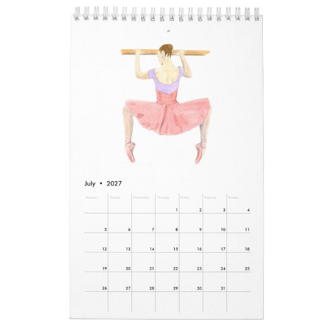 Mural Calendrier d'art de ballet (Jul 2027)