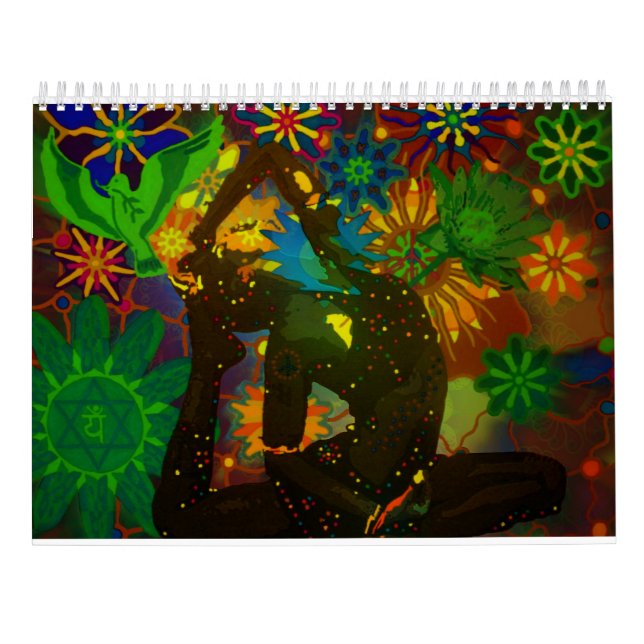 Mural Calendrier d'art de yoga par Karmym pour 2016 (Dos)