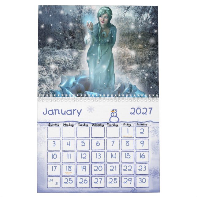 Mural Calendrier d'art d'imaginaire - version 2 (Jan 2027)