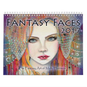 Mural Calendrier d'art Fantasy Faces 2017 Molly Harrison