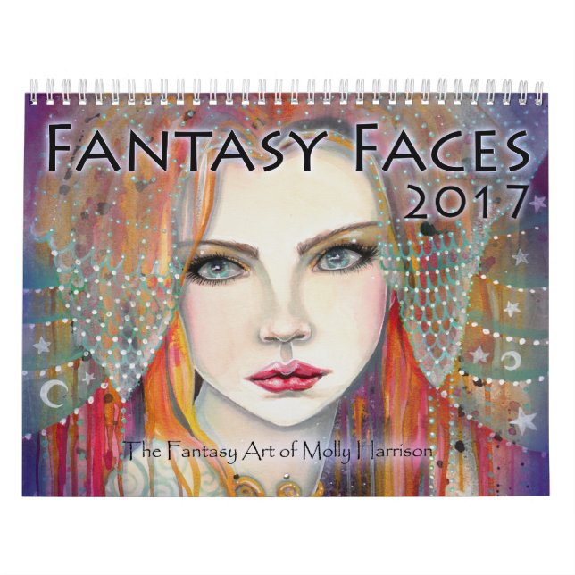 Mural Calendrier d'art Fantasy Faces 2017 Molly Harrison (Protection)