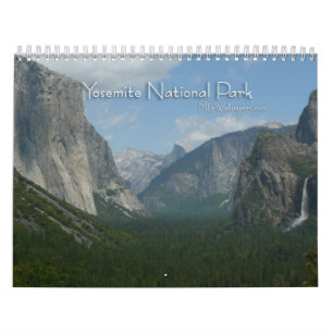 Mural Calendrier de 12 mois du parc national de Yosemite