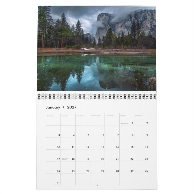 Mural Calendrier de 2014 le divers images (Jan 2027)