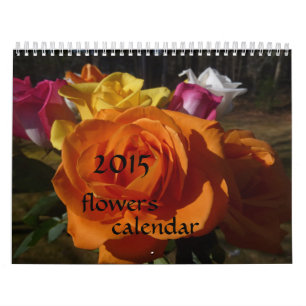Mural Calendrier de 2015 fleurs
