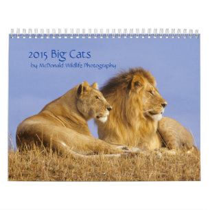 Mural Calendrier de 2015 grands chats par la photo de