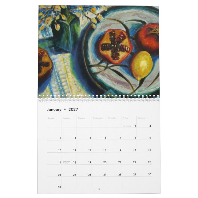 Mural Calendrier de beaux-arts (Jan 2027)