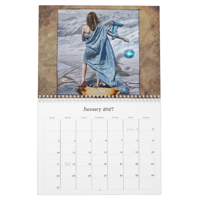 Mural Calendrier de carte enchanté par 2011 (Jan 2027)