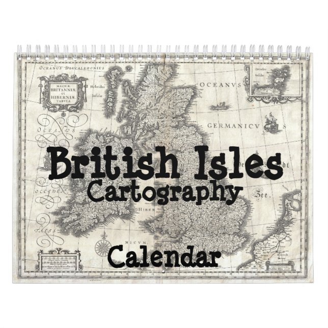 Mural Calendrier de cartographie d'îles britanniques (Protection)
