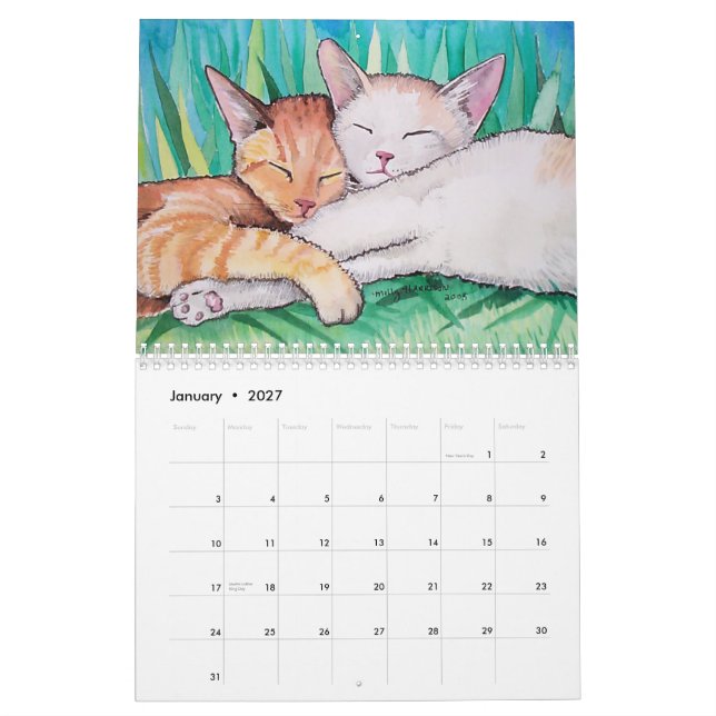 Mural Calendrier de chats 2013 par Molly Harrison (Jan 2027)