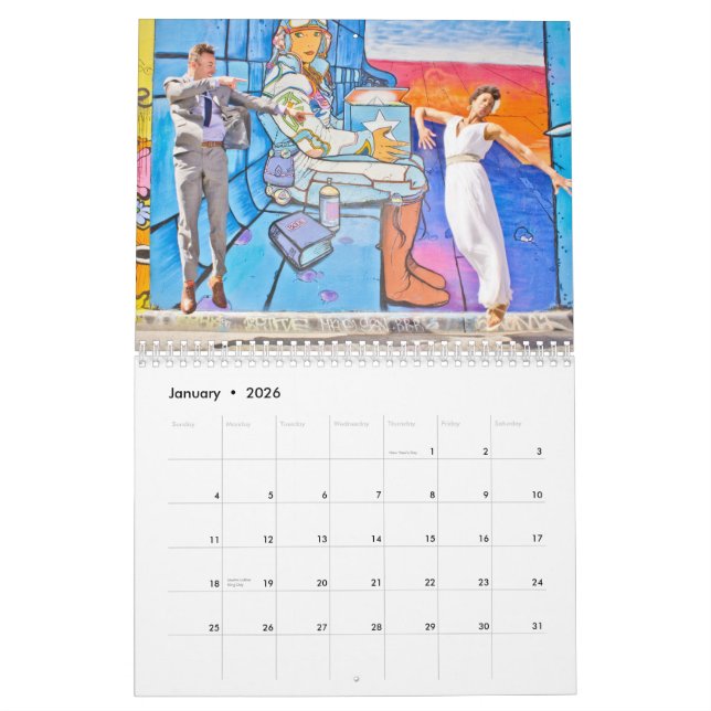 Mural Calendrier de Claudia et de mariage de Scott (Jan 2026)