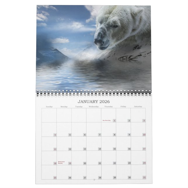 Mural Calendrier de concepteur de croisière jusqu'en (Jan 2026)