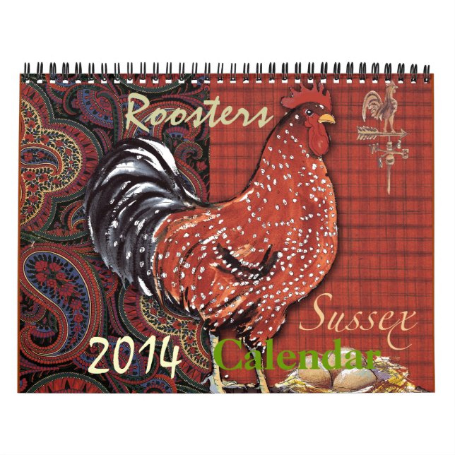 Mural Calendrier de coqs (Protection)