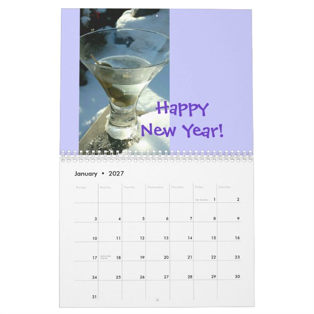 Mural Calendrier de fins gourmets (Jan 2027)