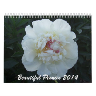 Mural Calendrier de fleur des pivoines 2014