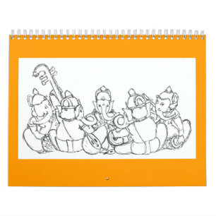 Mural Calendrier de Ganesha
