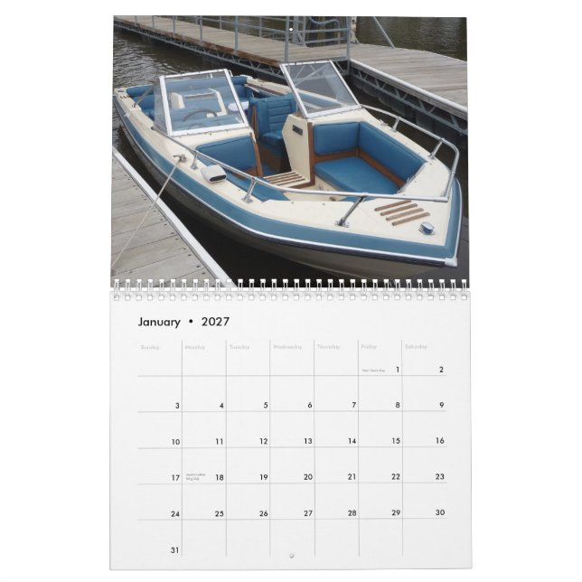 Mural Calendrier de Glastron de 2011 classiques (Jan 2027)