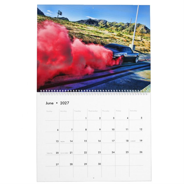 Mural Calendrier de Hotrod de 2017 puissances en chevaux (Jun 2027)