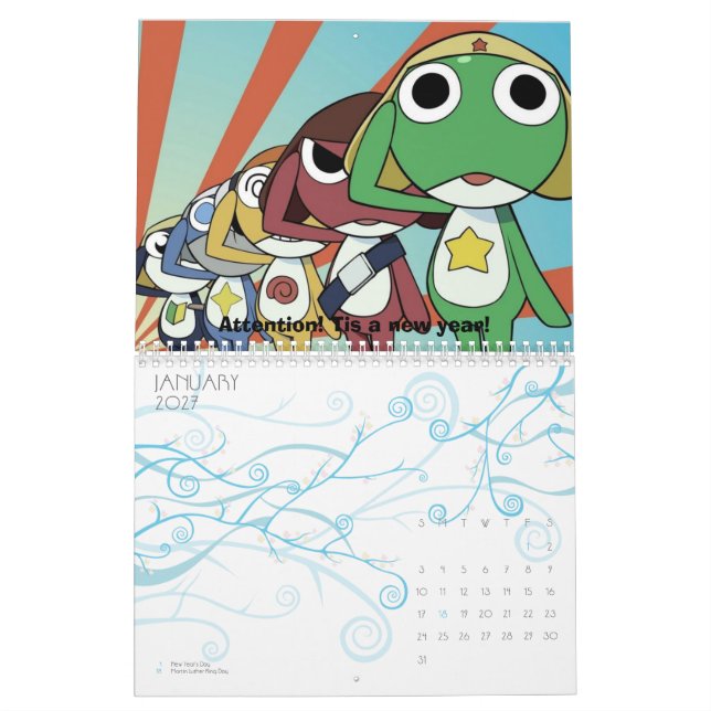 Mural Calendrier de KGFC Keroro Gunso (Jan 2027)