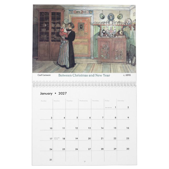 Mural Calendrier de la cuisine 2015 de nourriture et de (Jan 2027)