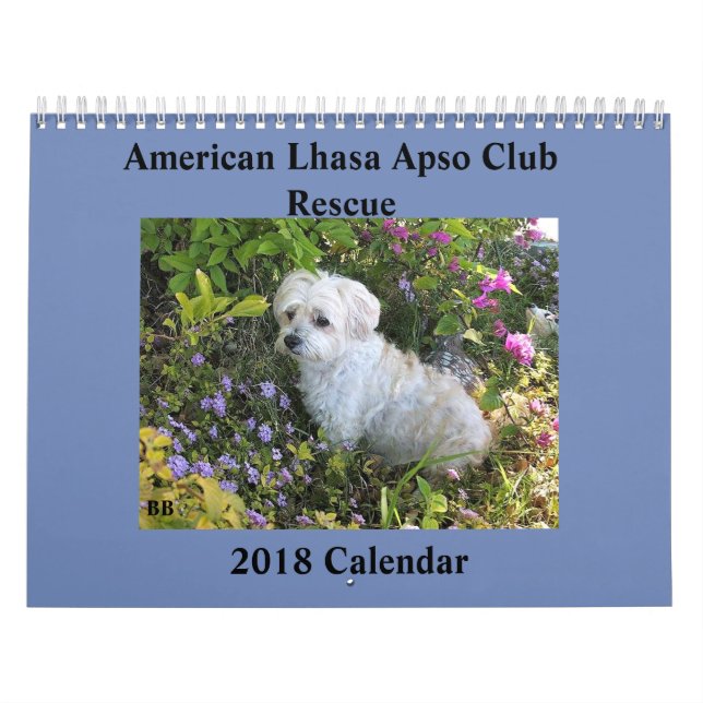 Mural Calendrier de la délivrance 2018 de Lhasa Apso (Protection)