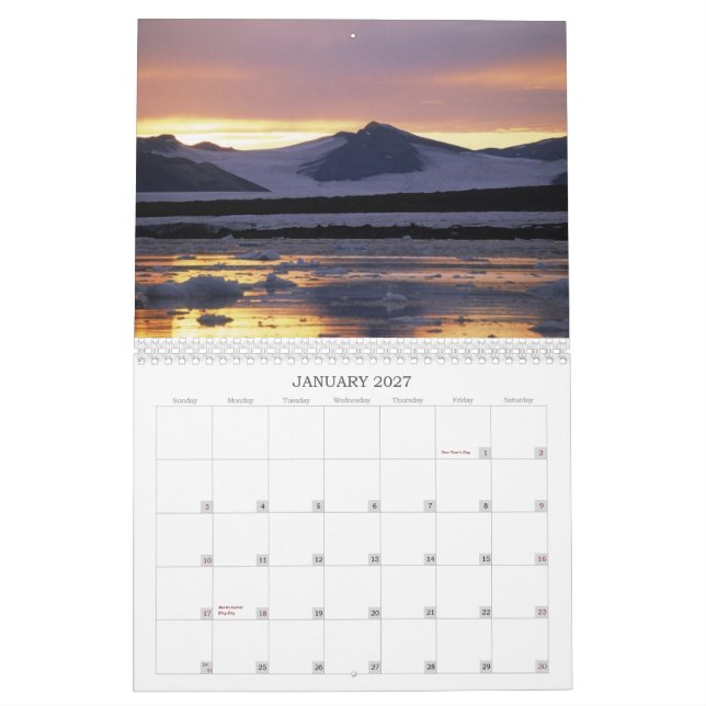 Mural Calendrier de lever de soleil (Jan 2027)