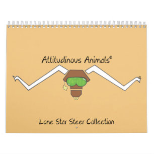 Mural Calendrier de Lone Star Steer Attitudinous Animals