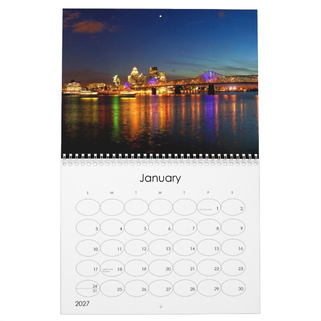 Mural Calendrier de Louisville Kentucky (Jan 2027)