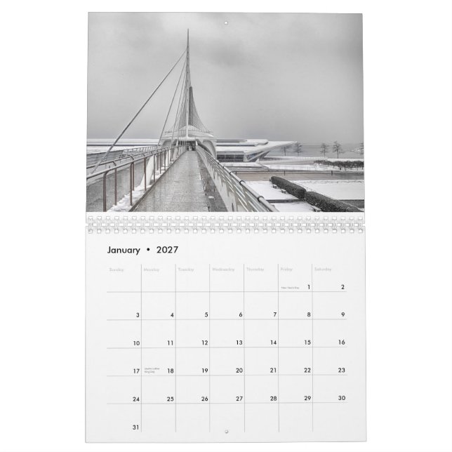 Mural Calendrier de Milwaukee 2015 (Jan 2027)