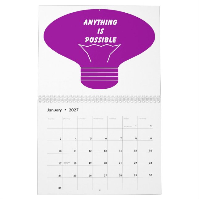 Mural Calendrier de motivation 2011 (Jan 2027)