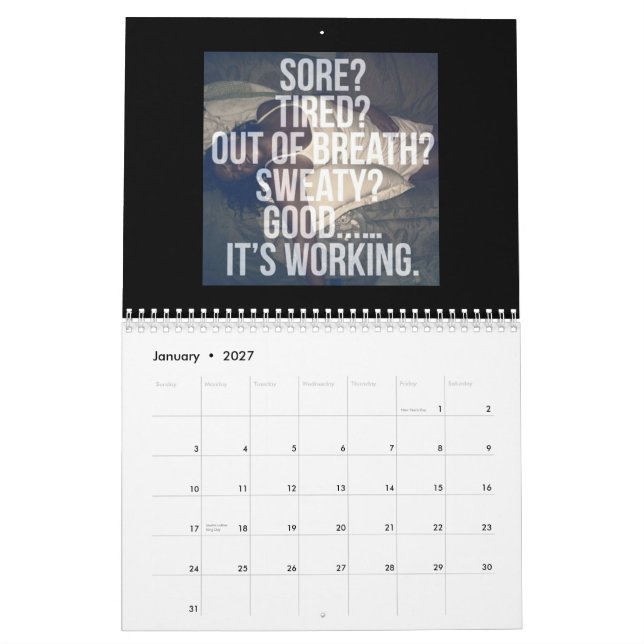 Mural Calendrier de motivation 2014 (Jan 2027)