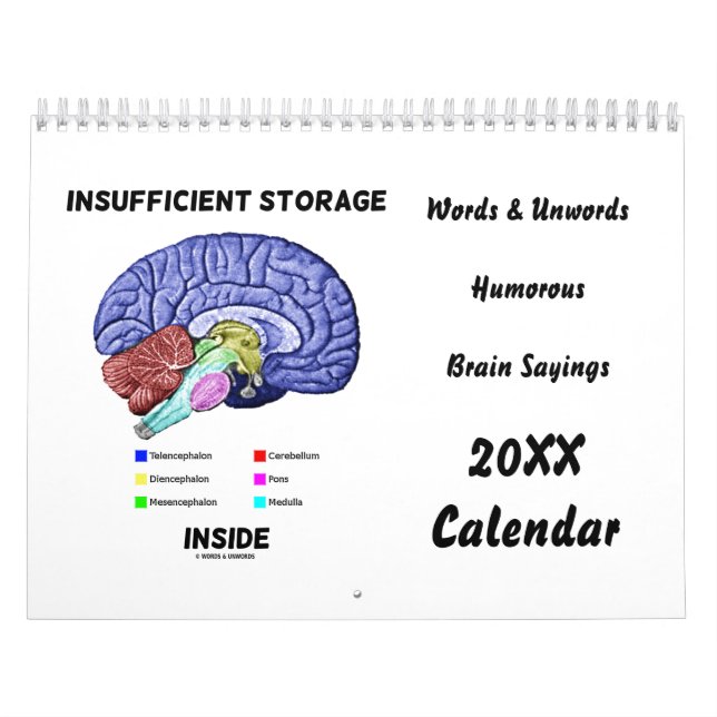 Mural Calendrier de mots et d'énonciations 20XX d'humour (Protection)