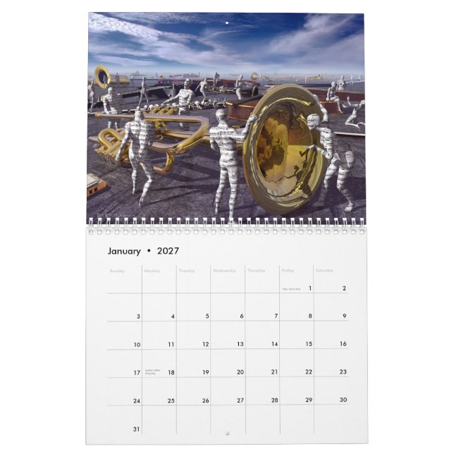 Mural Calendrier de musique (Jan 2027)